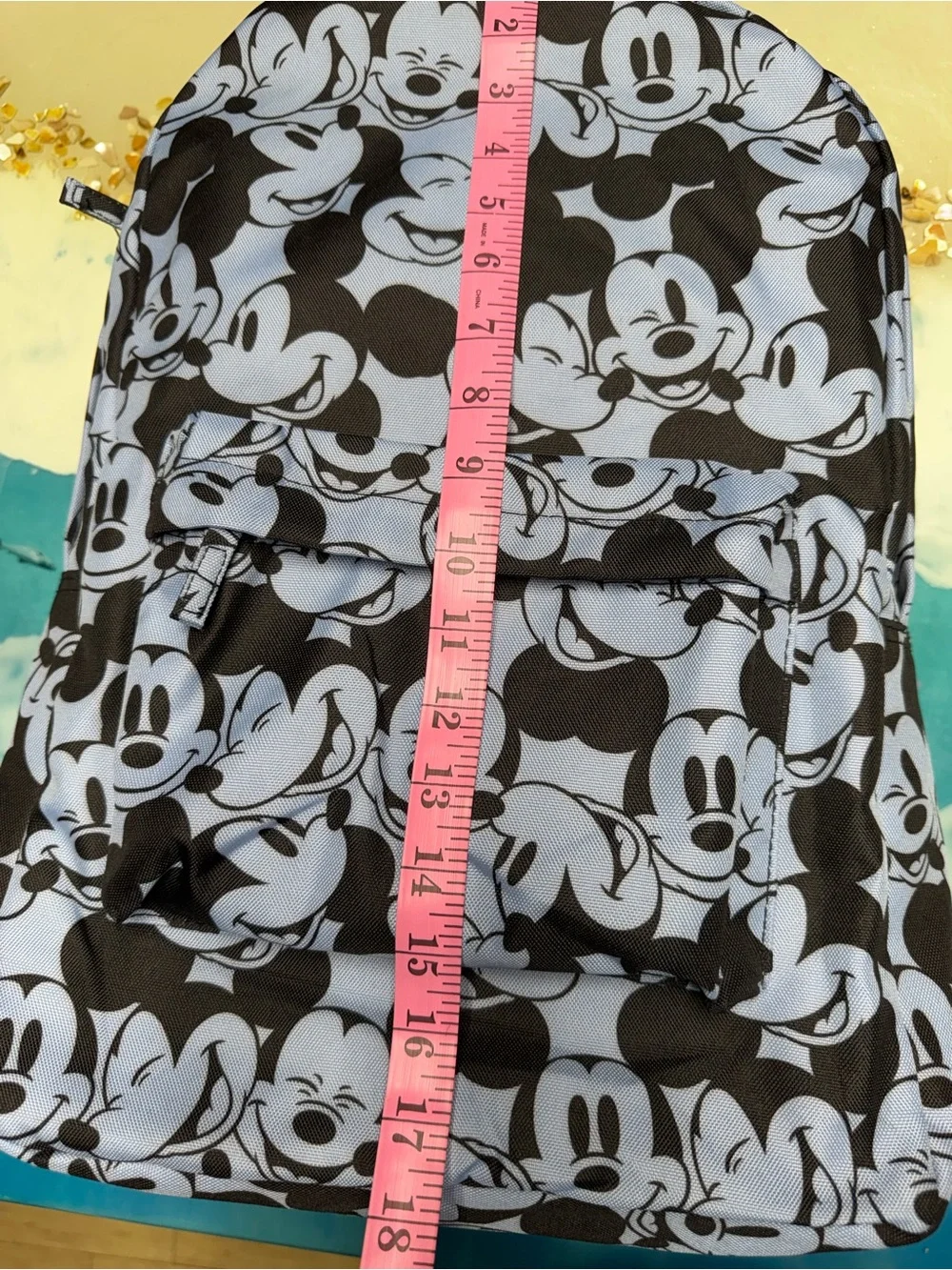 Disney Mickey Faces Backpack - Light Blue & Black